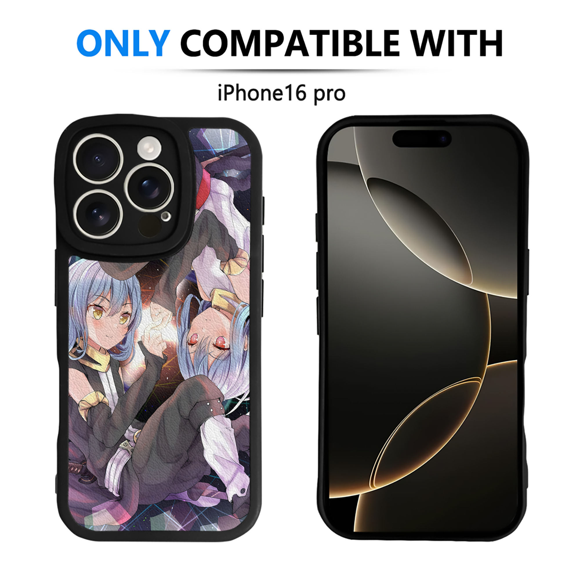 （画像用） 転スラ Regarding Reincarnated to Slime 【iPhone 16シリーズ対応】シリコンスマホケース（レザー調） 材質：シリコン